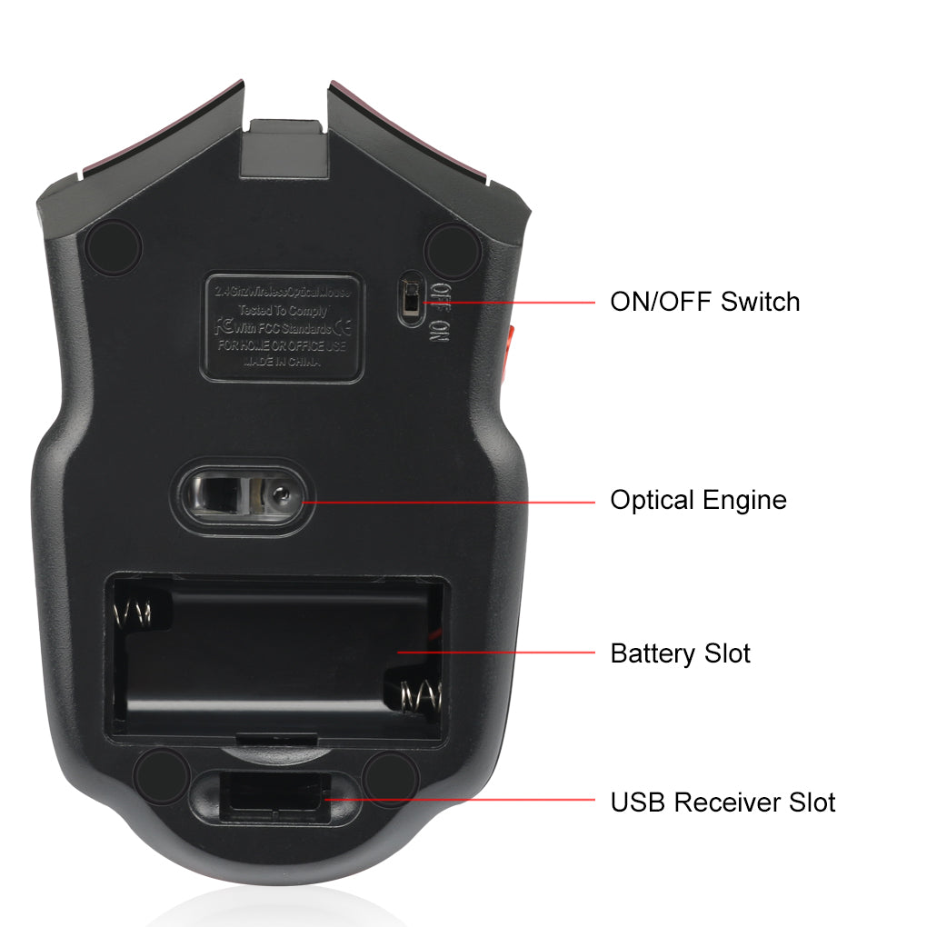 Wireless Mouse 1600DPI Optical Mouse